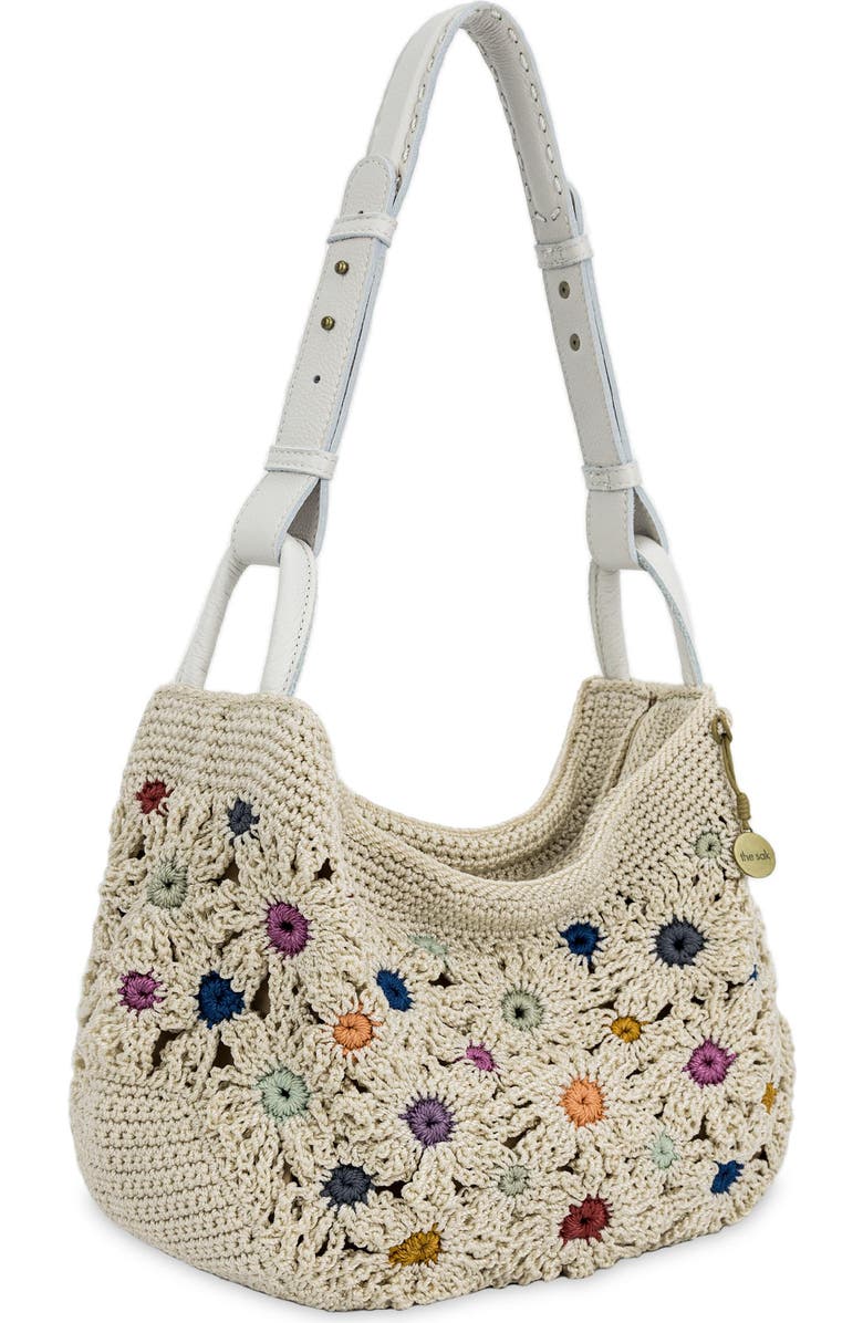 The Sak Los Feliz Hobo Hand Crochet Bag, Alternate, color, Sand Suede