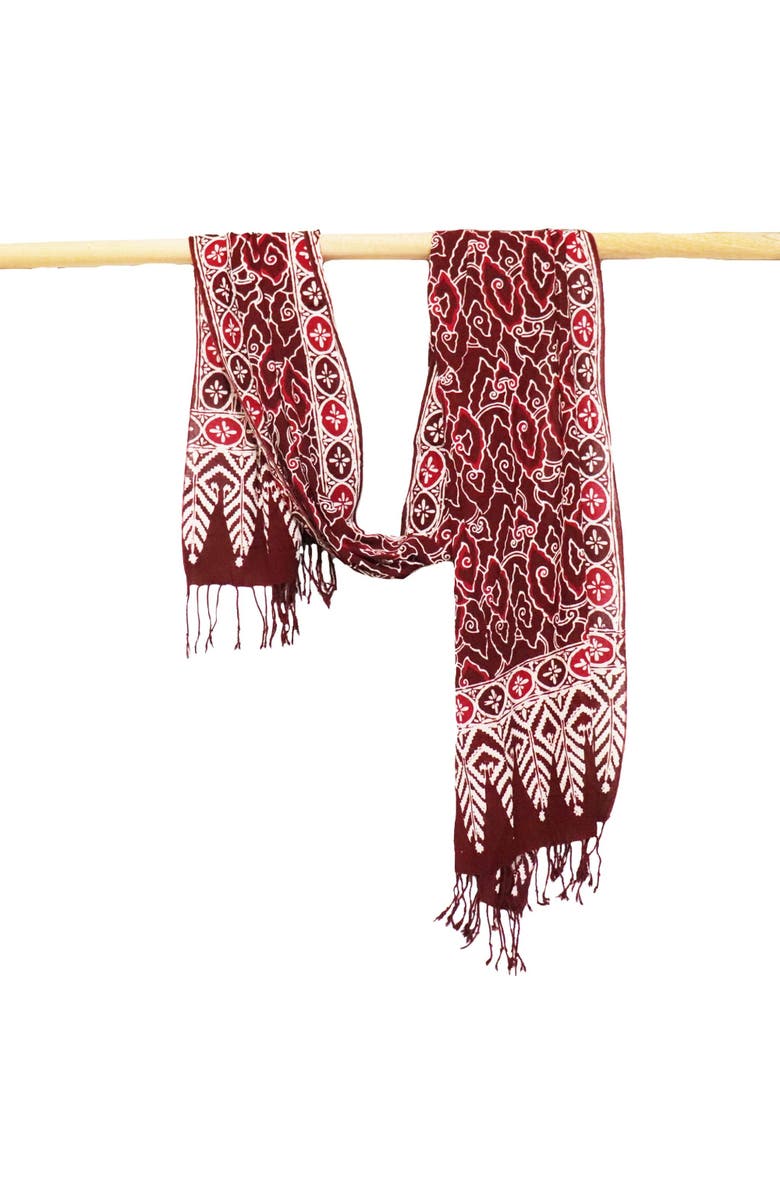 Kasih Co-op Batik Scarf, Alternate, color, Storm