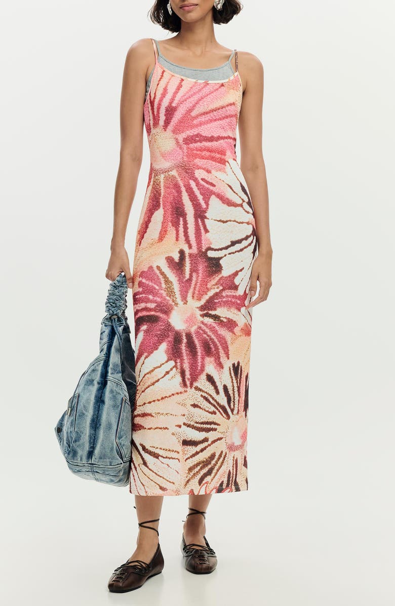 Desigual Floral & Solid Dress Set, Main, color, 