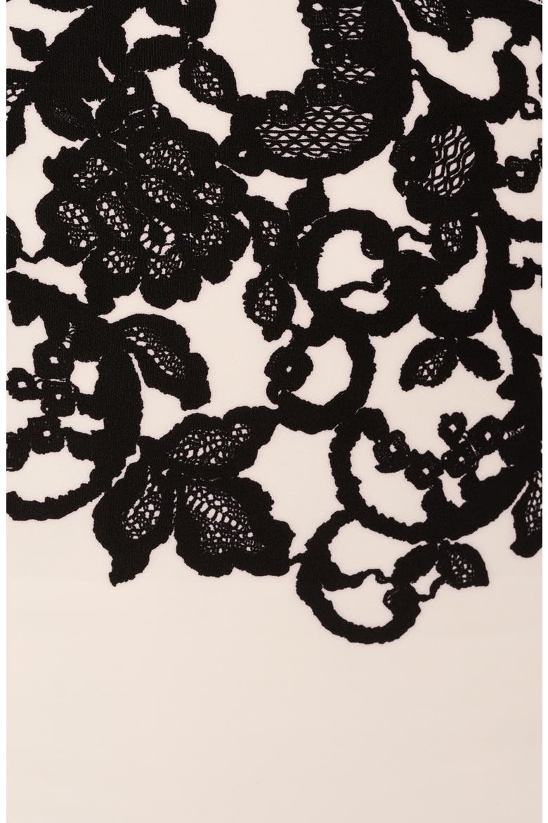 Scroll Lace Sheath Dress, Alternate, color, IVORY/ BLACK