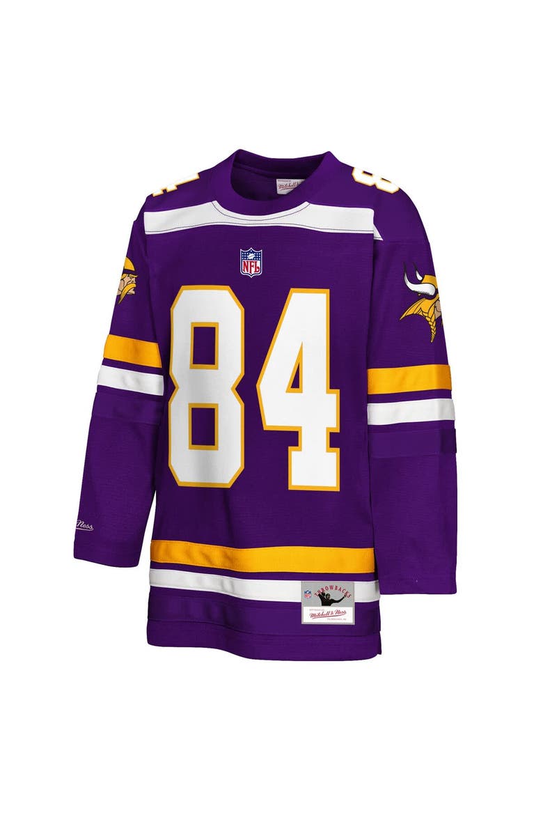 Youth Mitchell & Ness Randy Moss Purple Minnesota Vikings Hockey Fashion Jersey, Alternate, color, Purple