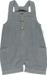 L'ovedbaby Cuffed Organic Cotton Muslin Romper