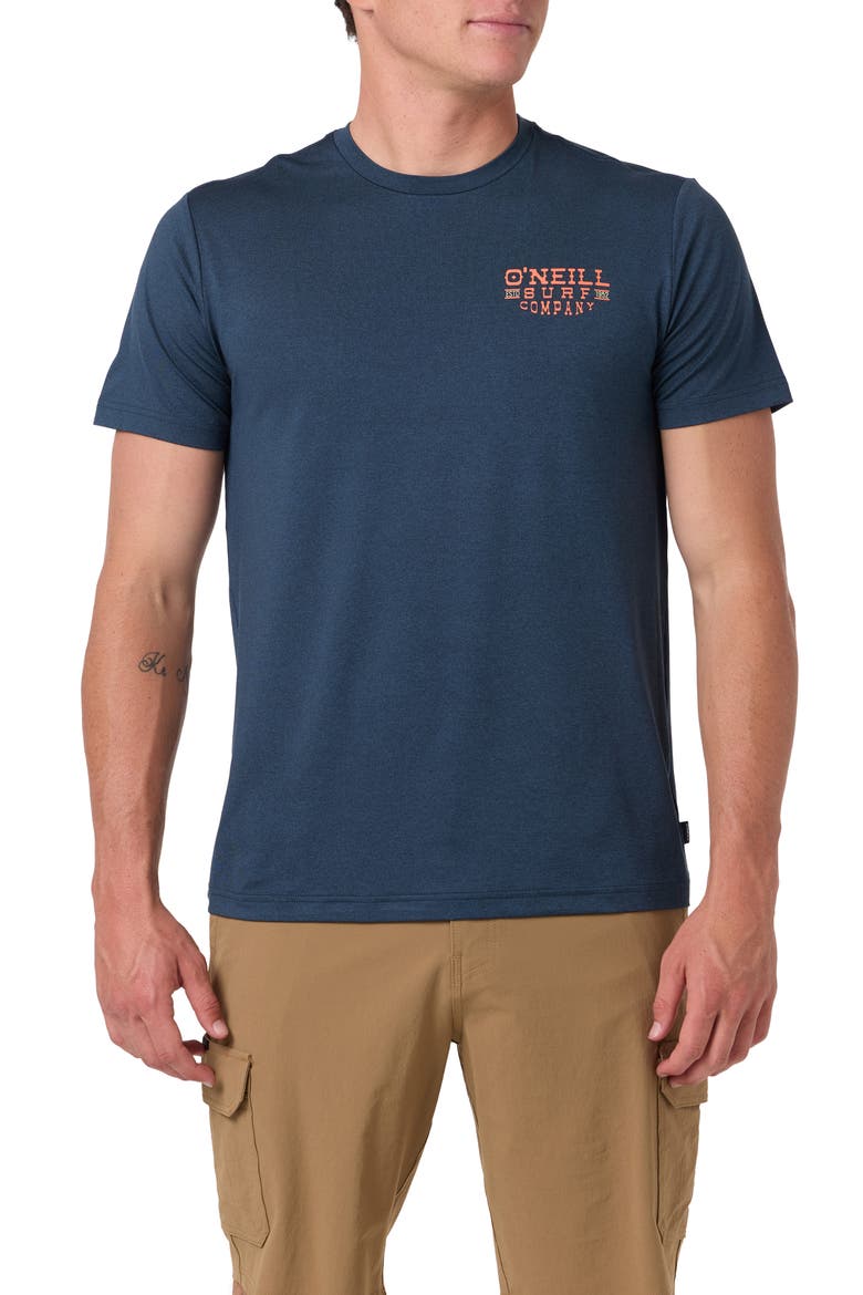 Paddock UPF Graphic T-Shirt, Main, color, HEATHER MIDNIGHT