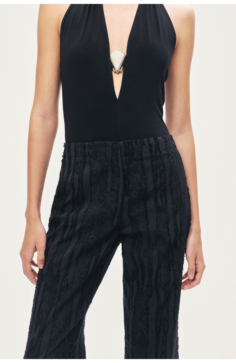 Nocturne Textured Relaxed-Fit Pants, Alternate, color, Black