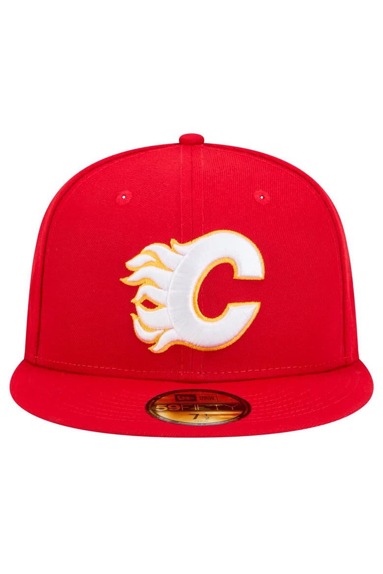 Men's New Era Red Calgary Flames Core 59FIFTY Fitted Hat, Alternate, color, Red