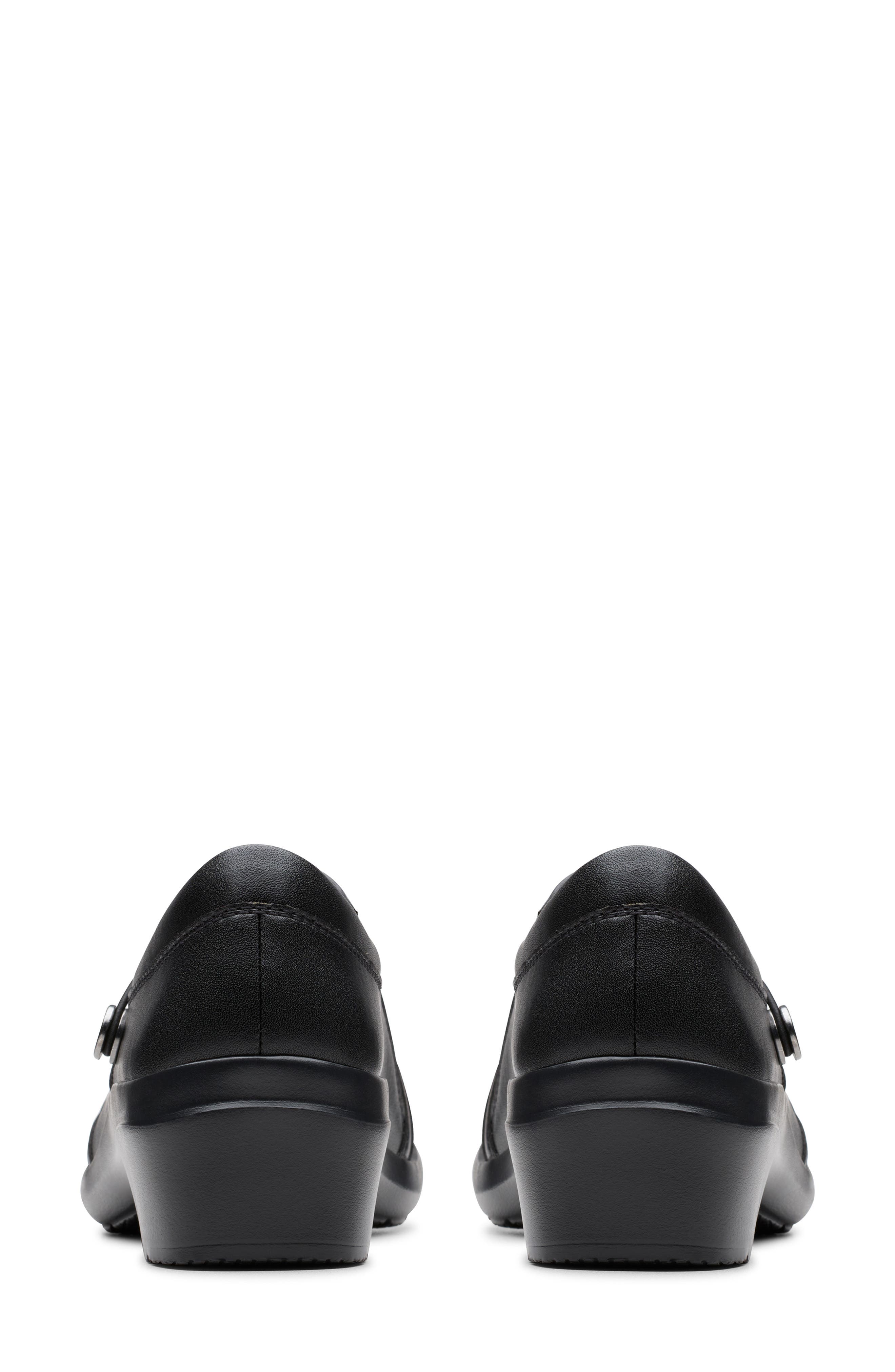 Clarks<sup>®</sup> Angie Holly Clog, Alternate, color, Black Leather