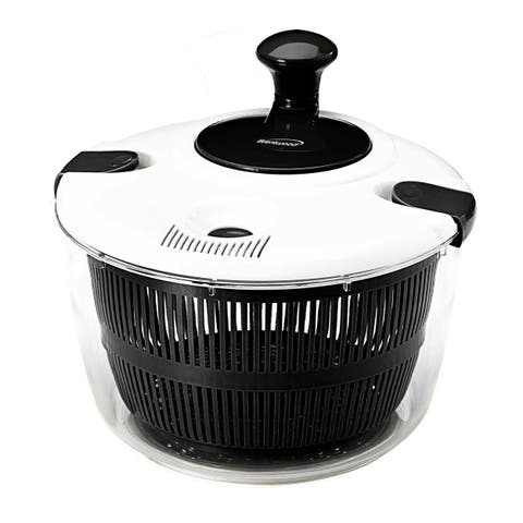 5 Quart Salad Spinner in Black with Serving Bowl
