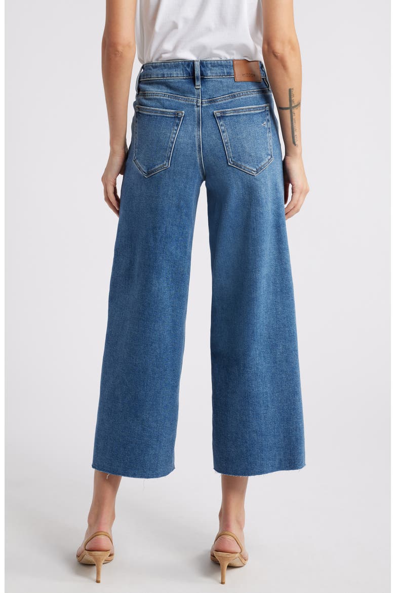 Clean Hem High Waist Wide Leg Jeans, Alternate, color, MEDIUM WASH
