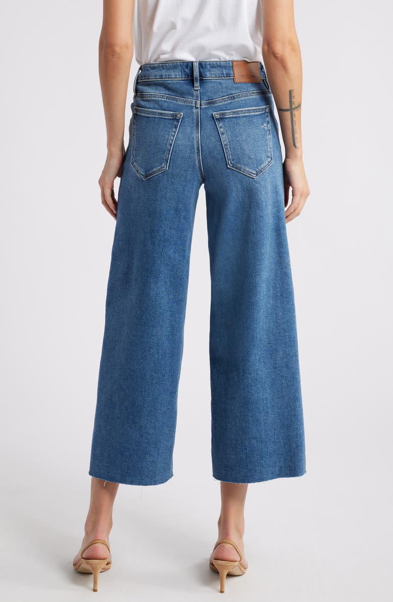 HIDDEN JEANS Clean Hem High Waist Wide Leg Jeans, Alternate, color, Medium Wash