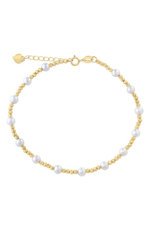 Freshwater Pearl Beaded Chain Bracelet