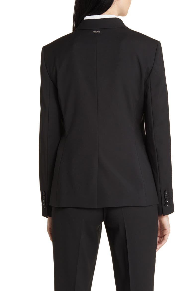 Juleah Virgin Wool Blazer, Alternate, color, BLACK