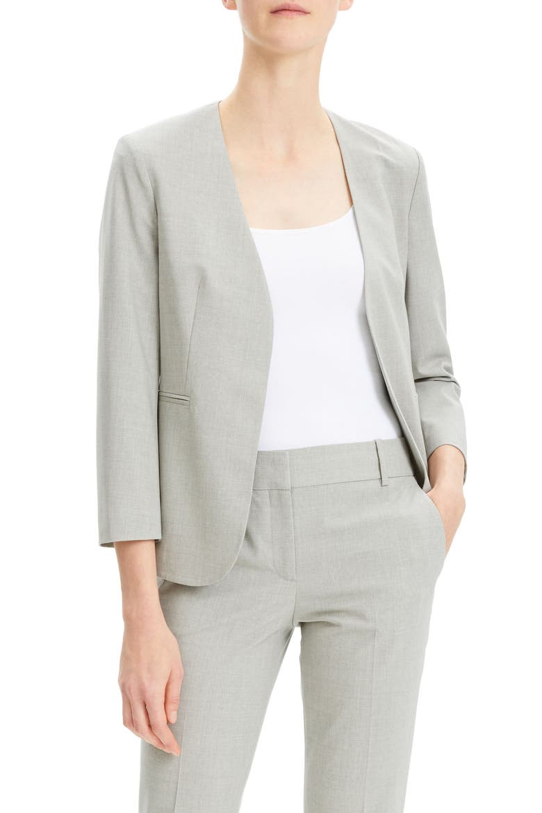 Lindrayia B Good Wool Suit Jacket (Nordstrom Exclusive), Main, color, LIGHT GREY MELANGE