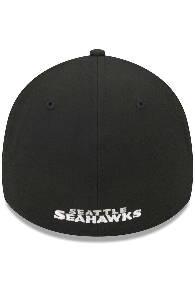 Men's New Era Black Seattle Seahawks  Main 39THIRTY Flex Hat, Alternate, color, Black