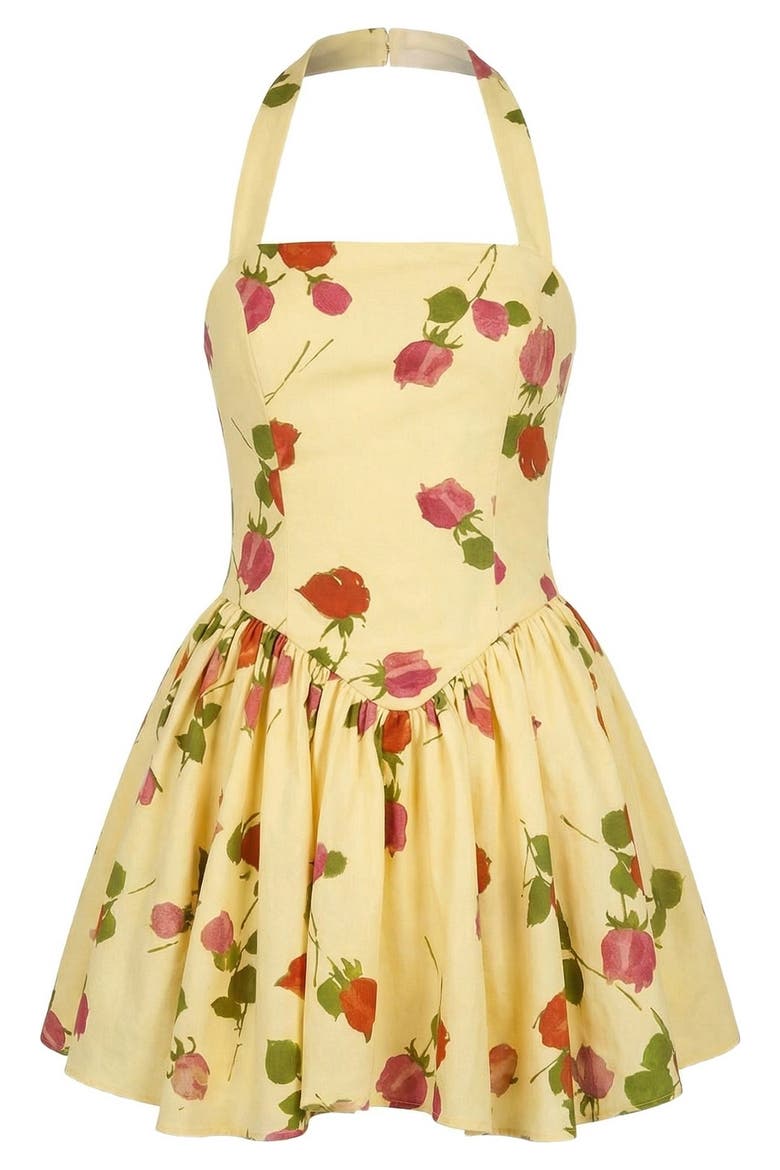 Amalie Dress, Alternate, color, Fallen Roses