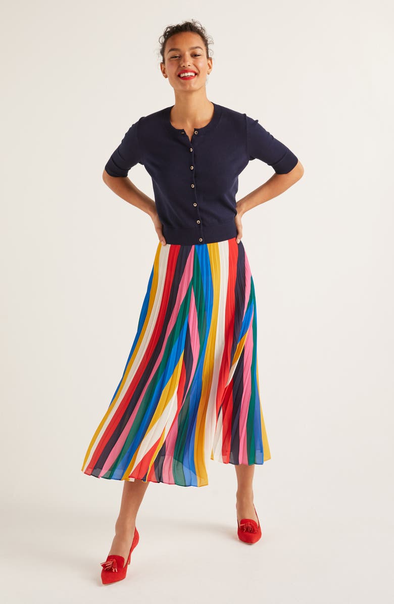 Boden Fairfax Pleated Maxi Skirt, Alternate, color, 