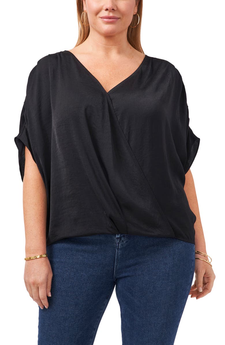 Vince Camuto Surplice Tie Back Top, Main, color,