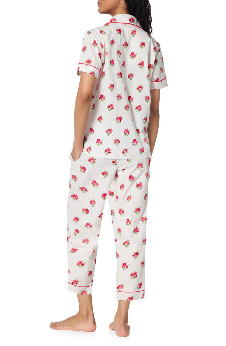 BedHead Pajamas Print Cotton Crop Pajamas, Alternate, color, Celeste