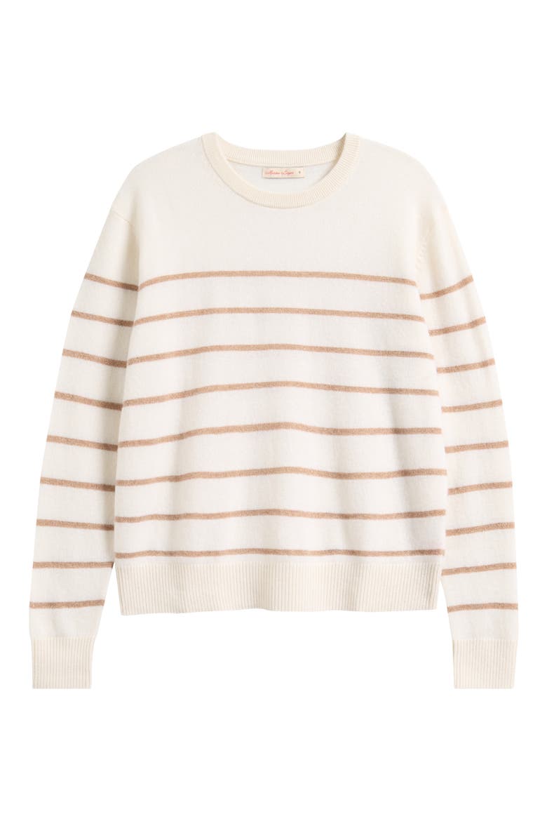 Harper Metallic Stripe Cashmere Sweater, Alternate, color, GOLD STRIPE