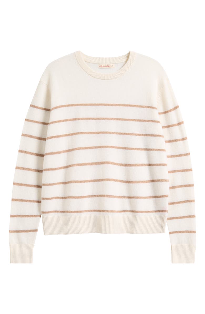 Marine Layer Harper Metallic Stripe Cashmere Sweater, Alternate, color, Gold Stripe