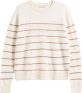 Marine Layer Harper Metallic Stripe Cashmere Sweater
