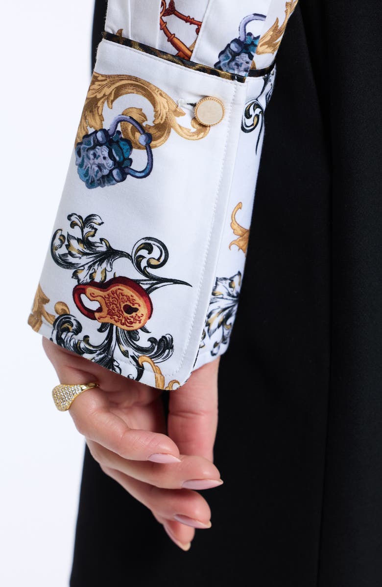 Robert Graham Priscilla Long Sleeve Woven Shirt, Alternate, color, White Multi