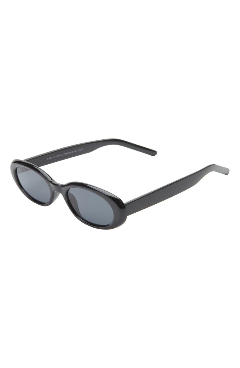 BP. Narrow Oval Sunglasses, Alternate, color, Black