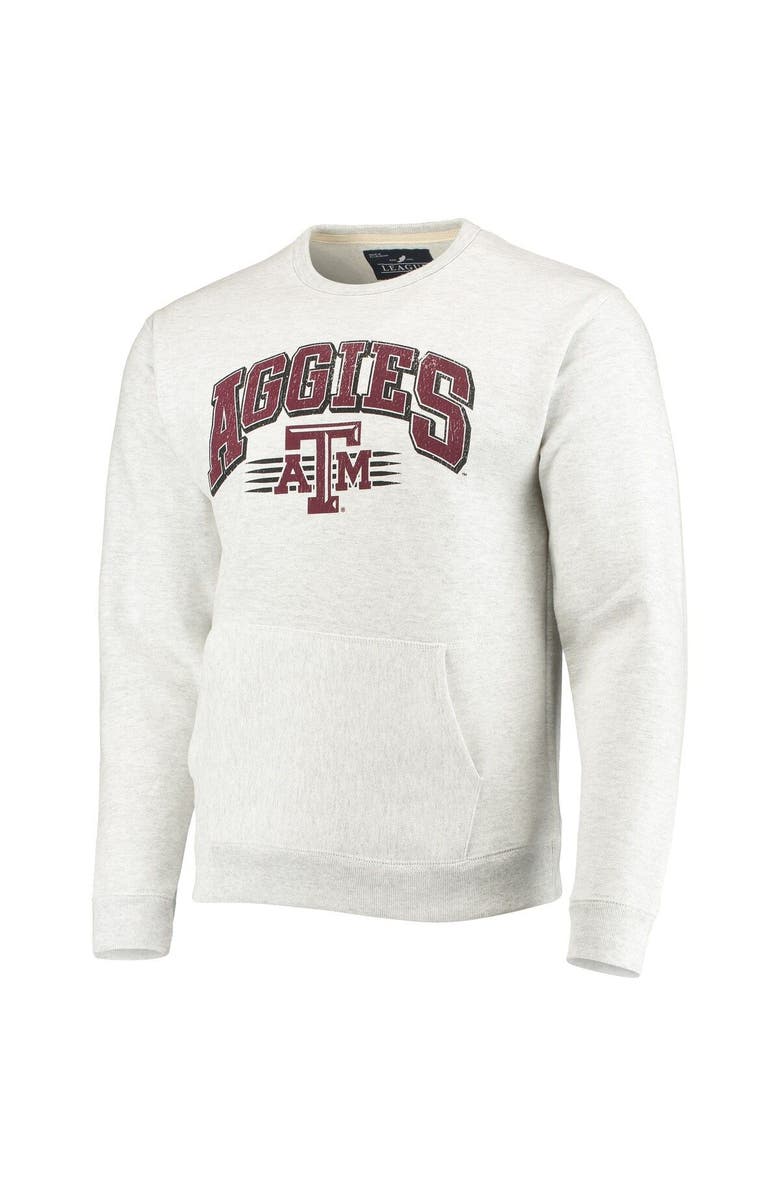 LEAGUE COLLEGIATE WEAR Men's League Collegiate Wear Heathered Gray Texas A&M Aggies Upperclassman Pocket Pullover Sweatshirt, Alternate, color, Heather Gray