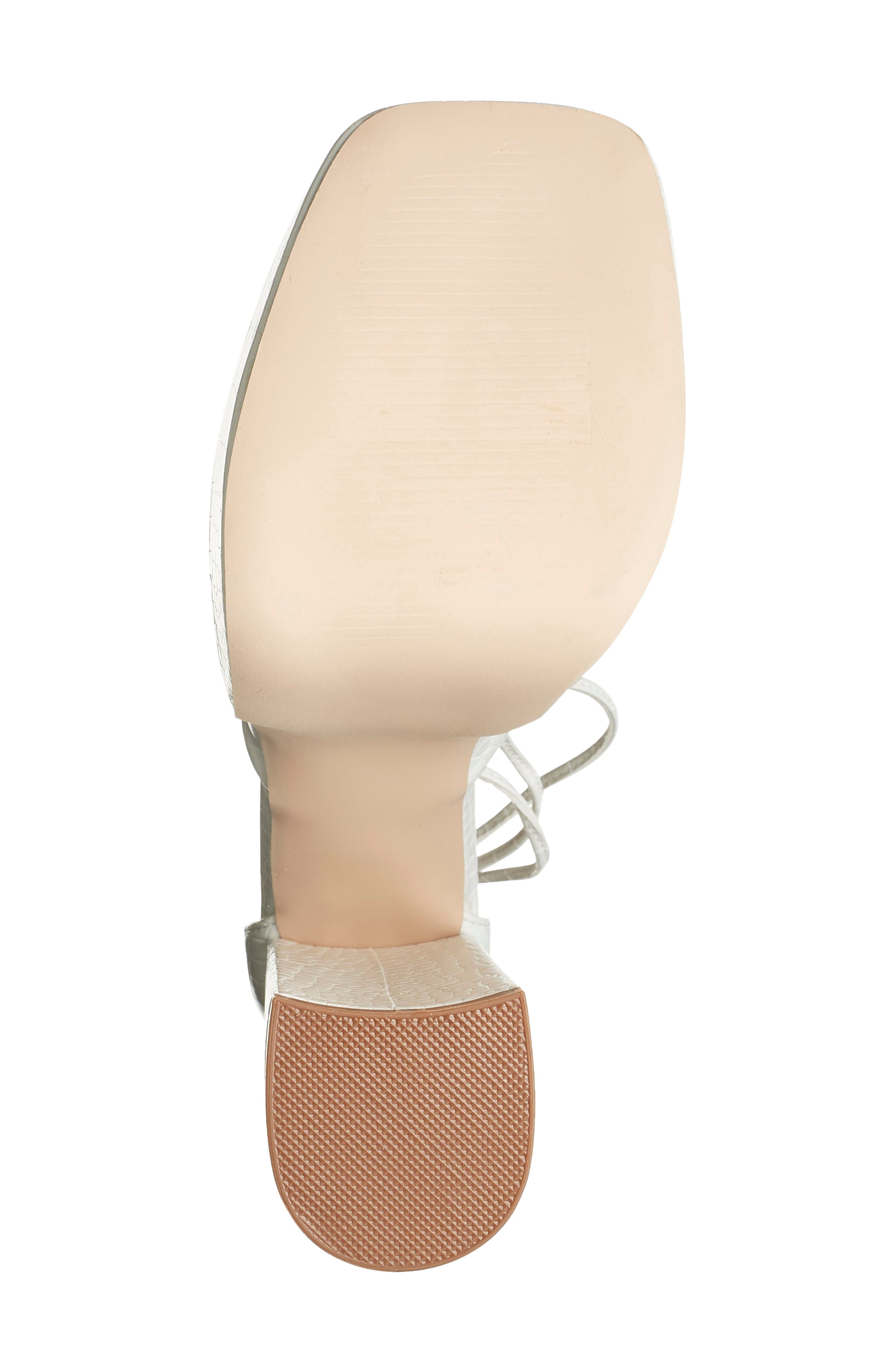 CHASE AND CHLOE Wolfe 2 Croc Embossed Platform Pump, Alternate, color, White Croc