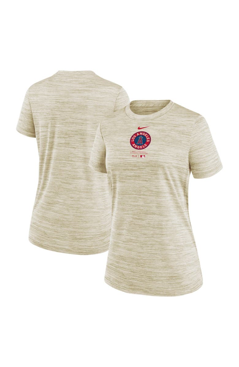 Nike Women's Nike Cream Los Angeles Angels City Connect Practice Velocity T-Shirt, Main, color, 