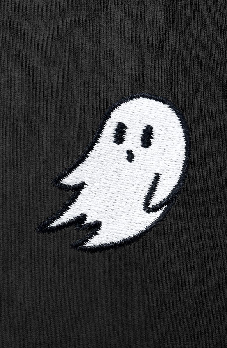 Dalix Ghost Mens Mineral Washed Hoodie, Alternate, color, Black