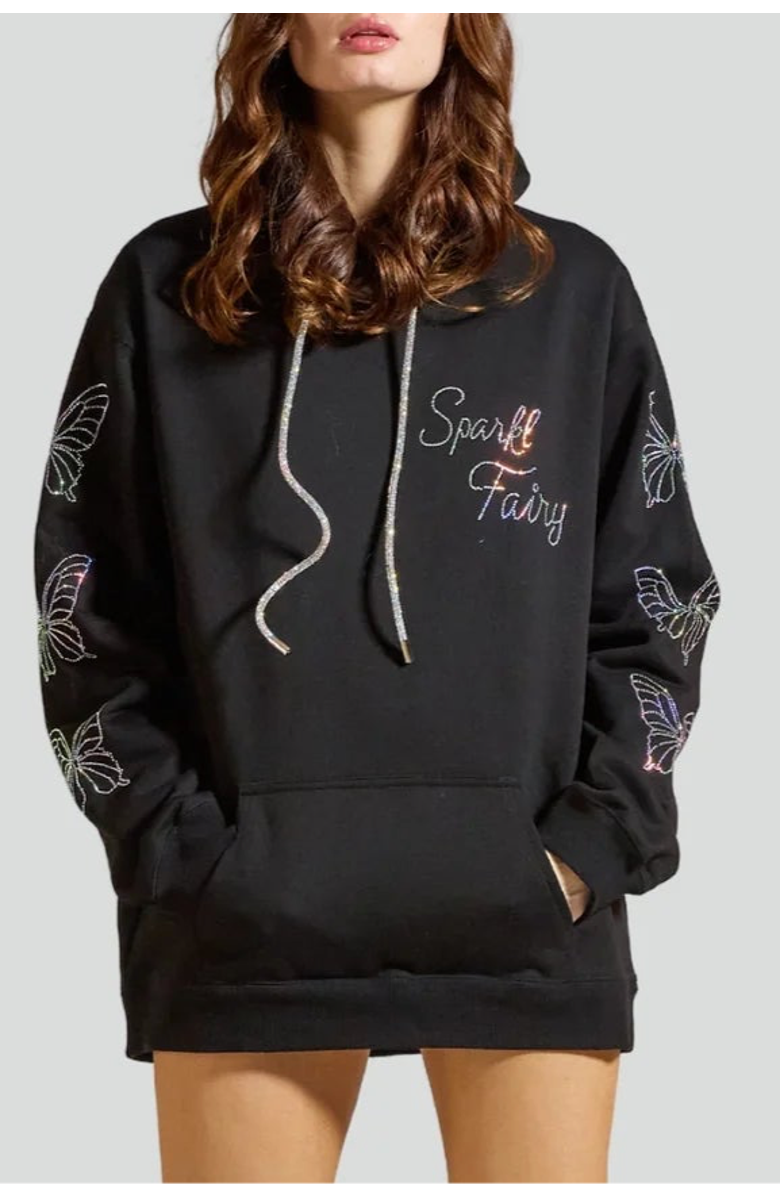 SPARKL FAIRY DREAM HOODIE, Alternate, color, Black