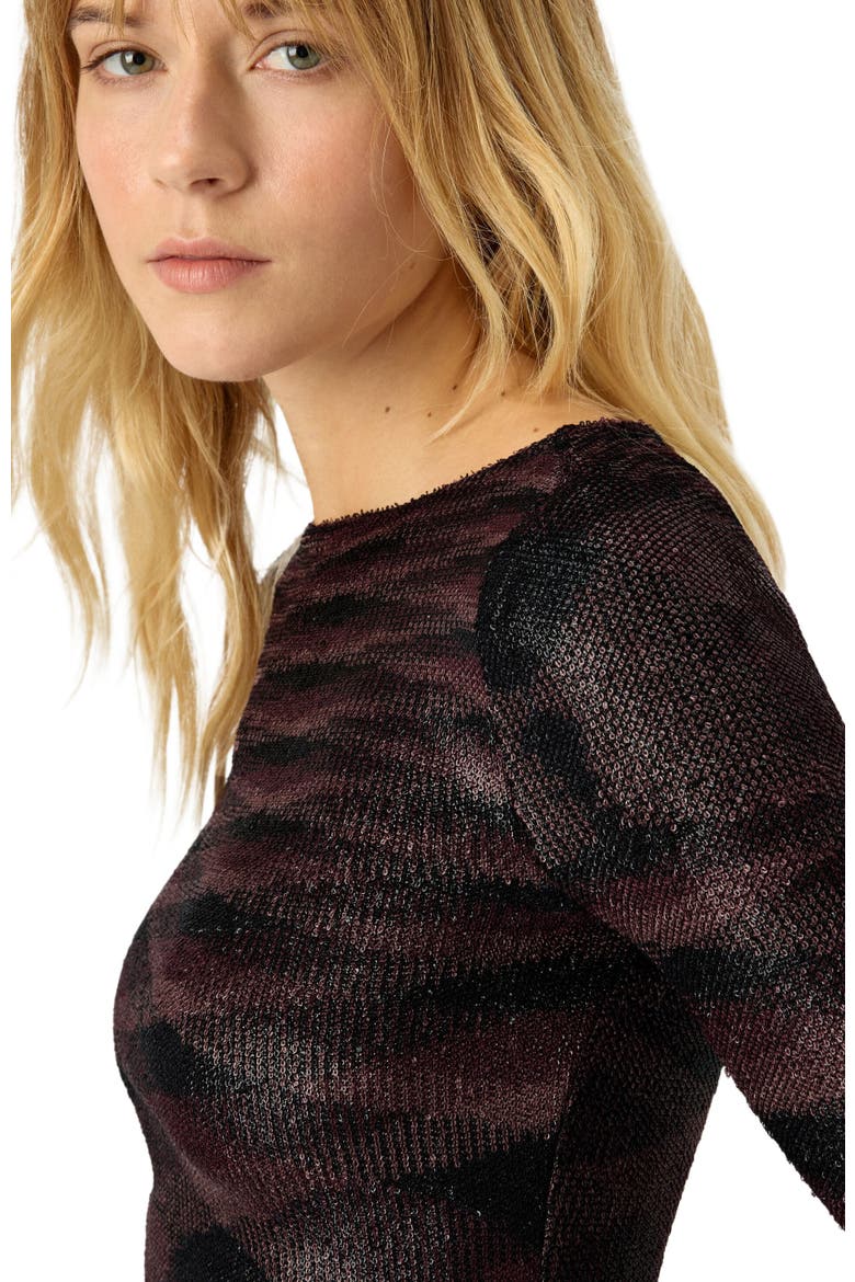 Long-sleeve Mini Dress With Flame Pattern, Alternate, color, Multicoloured