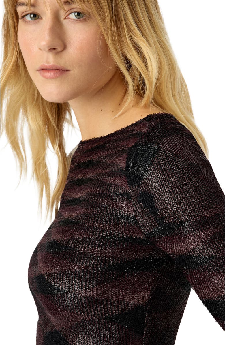 Missoni Long-sleeve Mini Dress With Flame Pattern, Alternate, color, Multicoloured