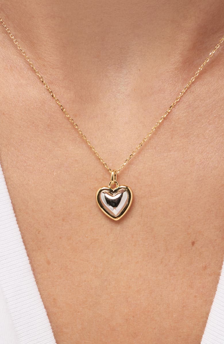 Ana Luisa Heart Pendant Necklace, Alternate, color, Gold / Silver