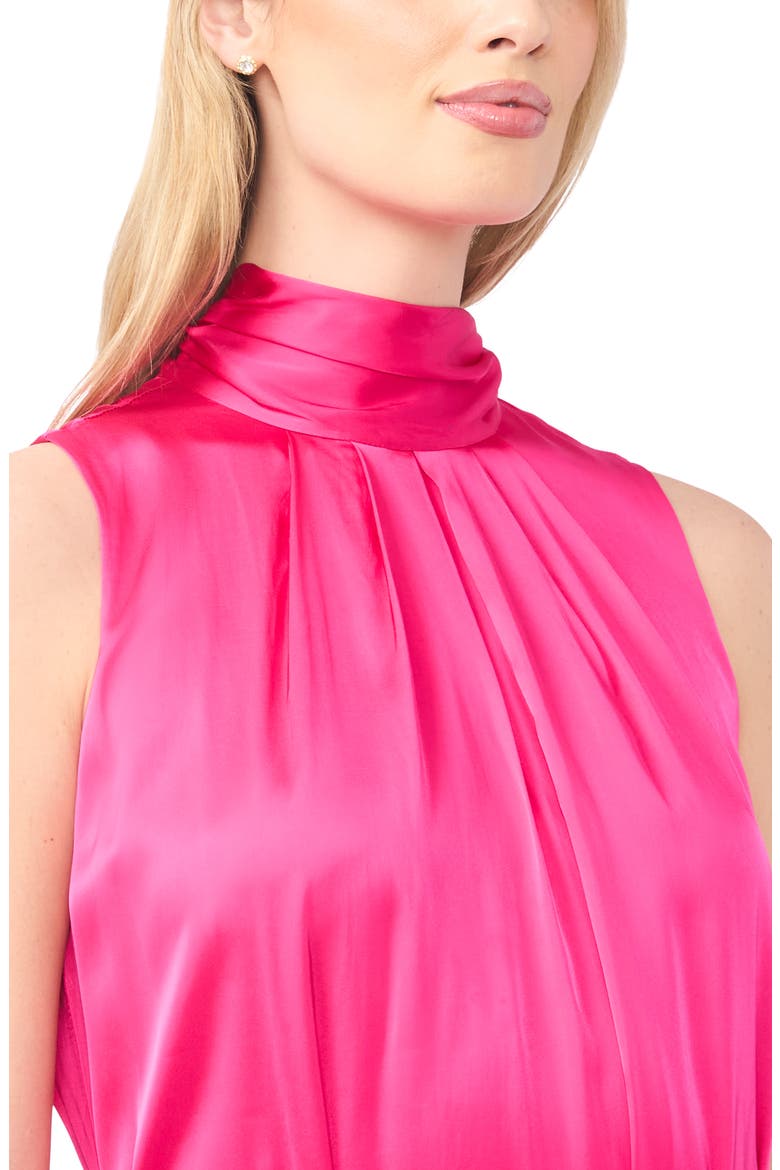 Alina Gathered Halter Neck Maxi Dress, Alternate, color, BEETROOT PINK