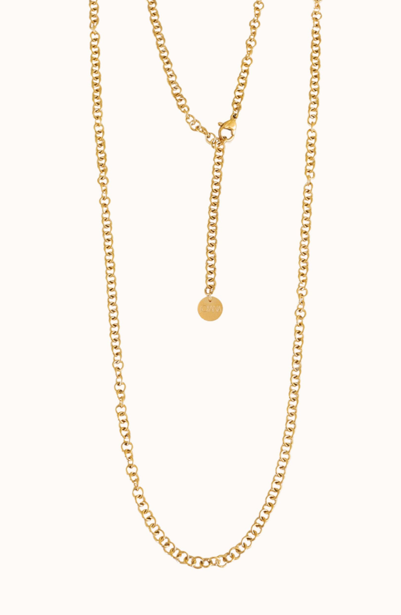 Joiana Jewelry Long Rolo Chain Necklace, Main, color, Gold