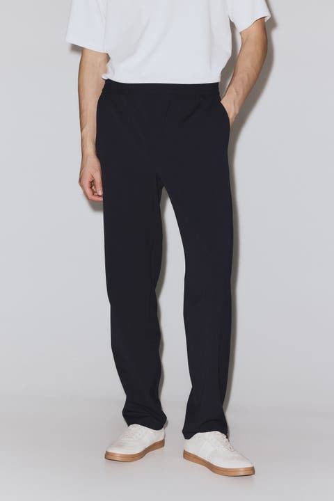 Four-way stretch regular-fit pull-on pants