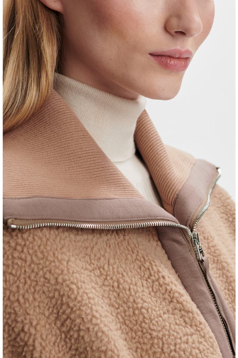 Eleanor High Pile Fleece Jacket, Alternate, color, CHANTERELLE