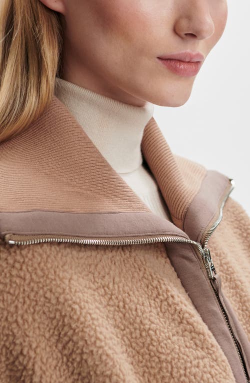 Varley Eleanor Patch Pocket Fleece Jacket In Orange