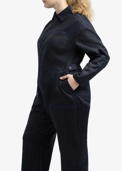 See Rose Go Riveter Plus Size Jumpsuit In Black
