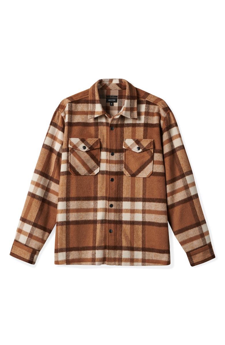 Brixton Plaid Flannel Snap-Up Shirt, Alternate, color,