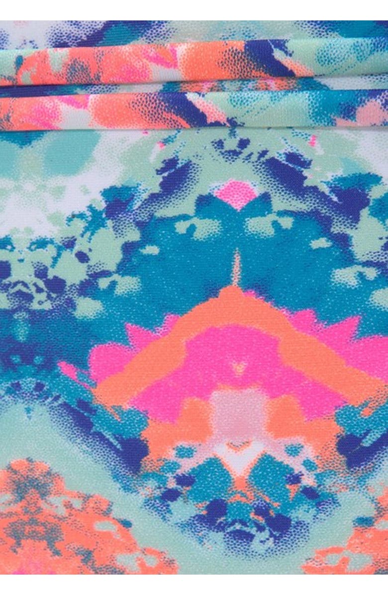 LASCANA Watercolor Print Bikini Bottom, Alternate, color, Blue & Orange