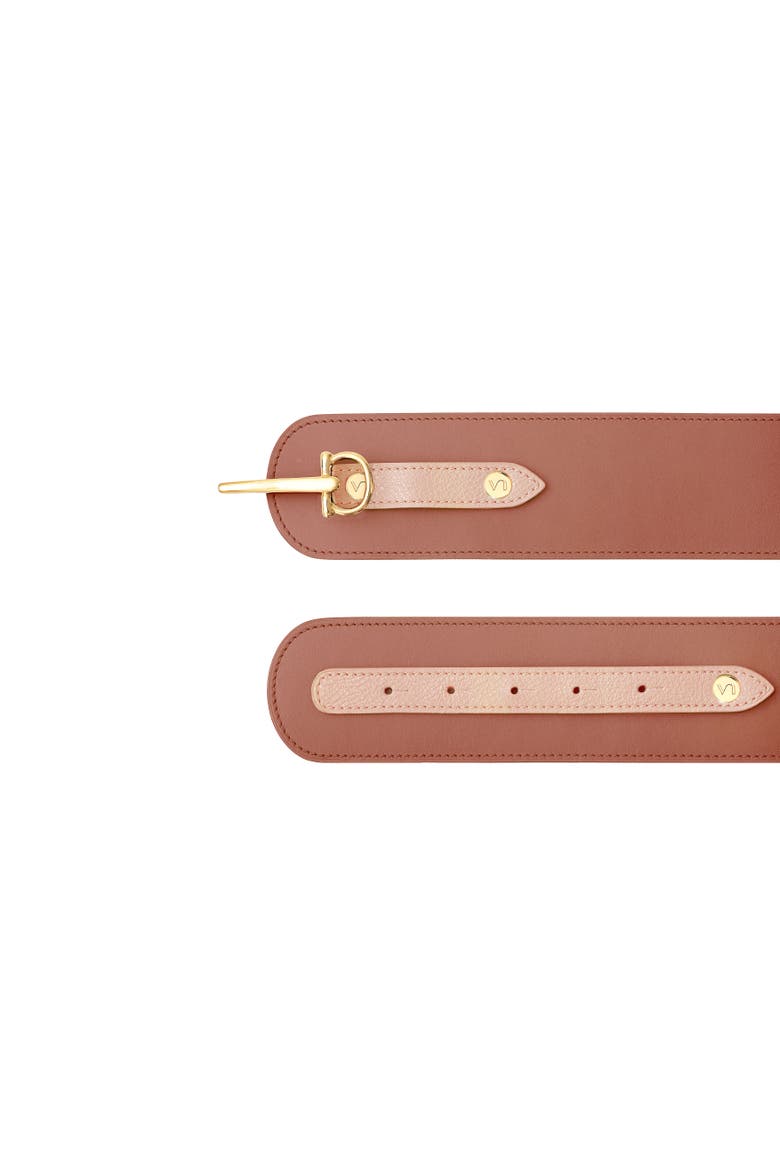 La Gracieuse Leather Belt, Alternate, color, Nude