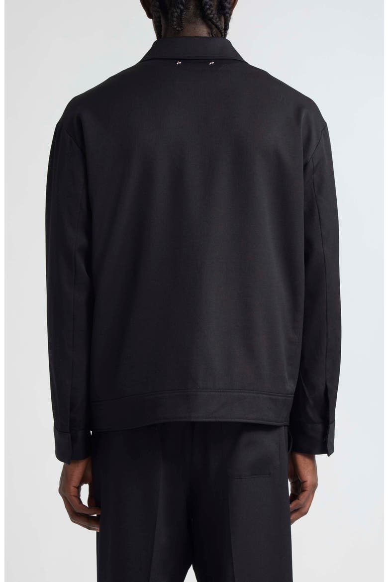 Luther Wool Gabardine Coach's Jacket, Alternate, color, BLACK