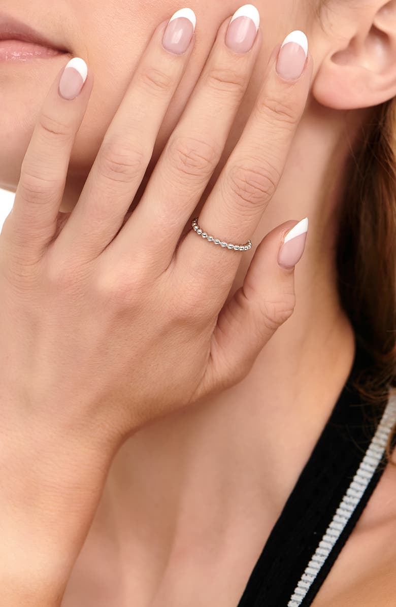 DEVATA Beaded Ball Ring, Alternate, color, Silver