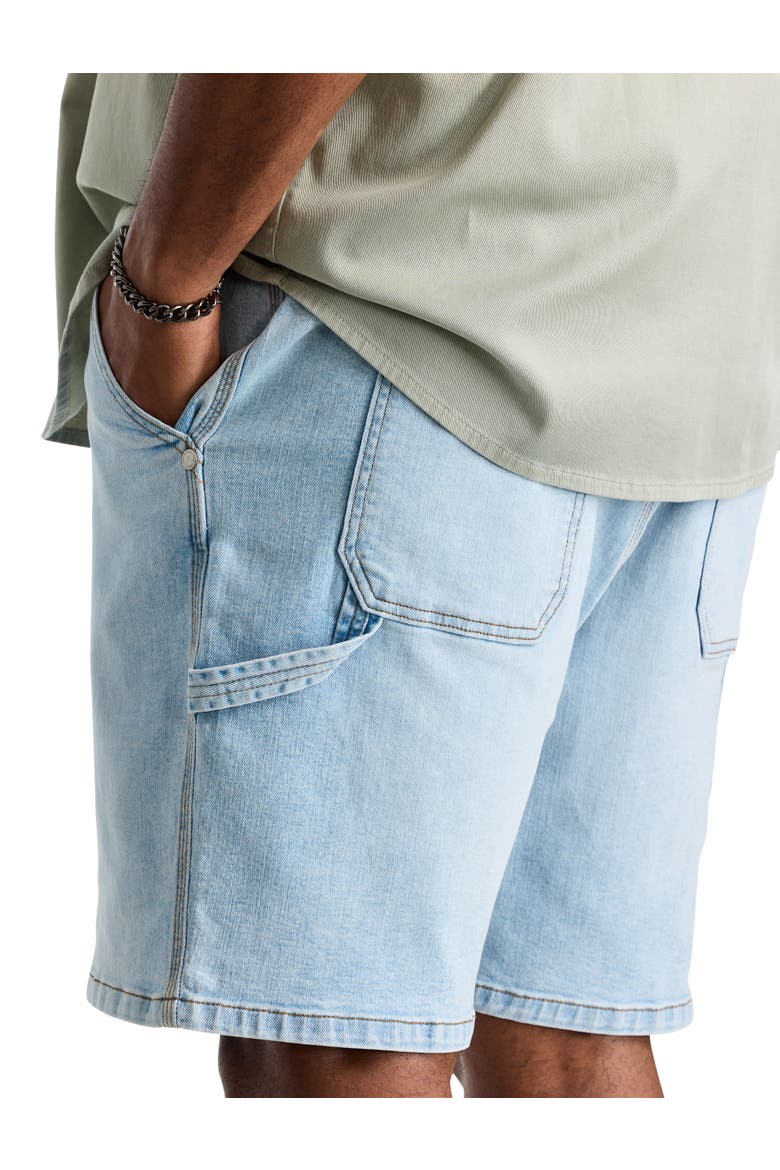 Big & Tall Relaxed-Fit Carpenter Denim Shorts, Alternate, color, WOODSMOKE