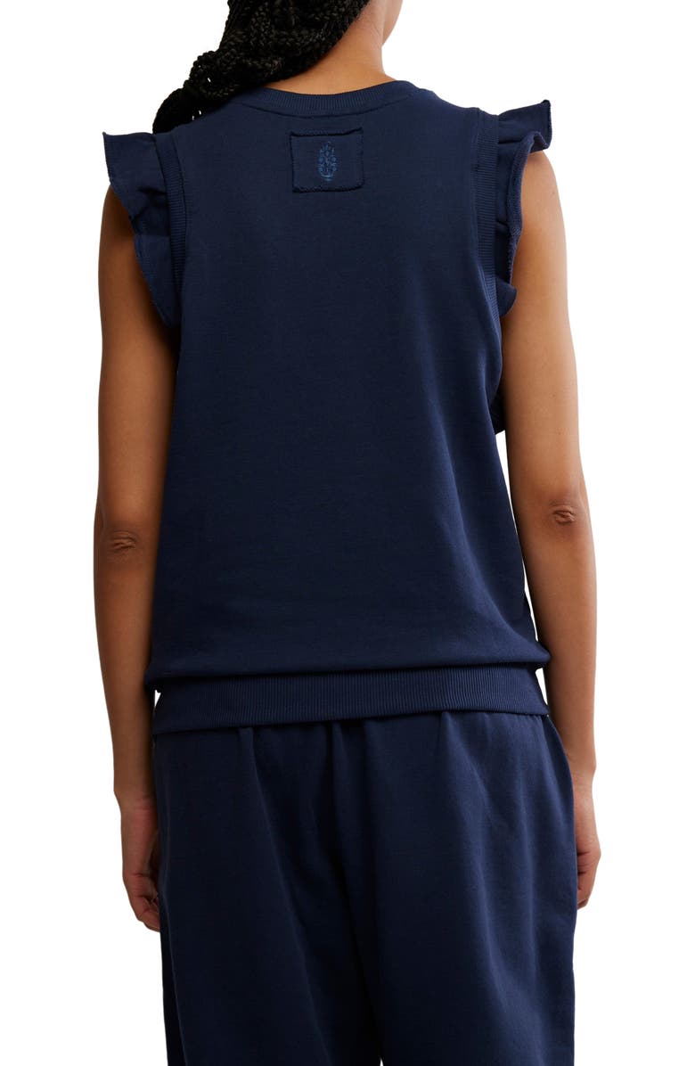 Free People FP Movement Flutter Cotton Tank, Alternate, color, Navy