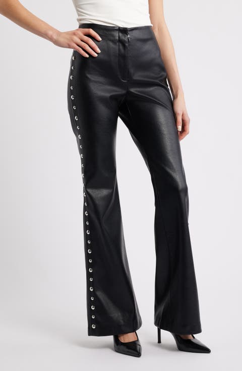 Ares Flare Faux Leather Pants