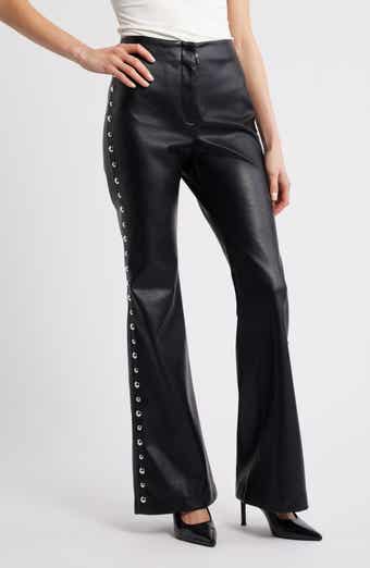 MANGO Ares Flare Faux Leather Pants