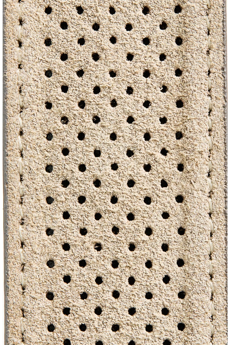 Perforated Suede Belt, Alternate, color, GRAY NUBUCK